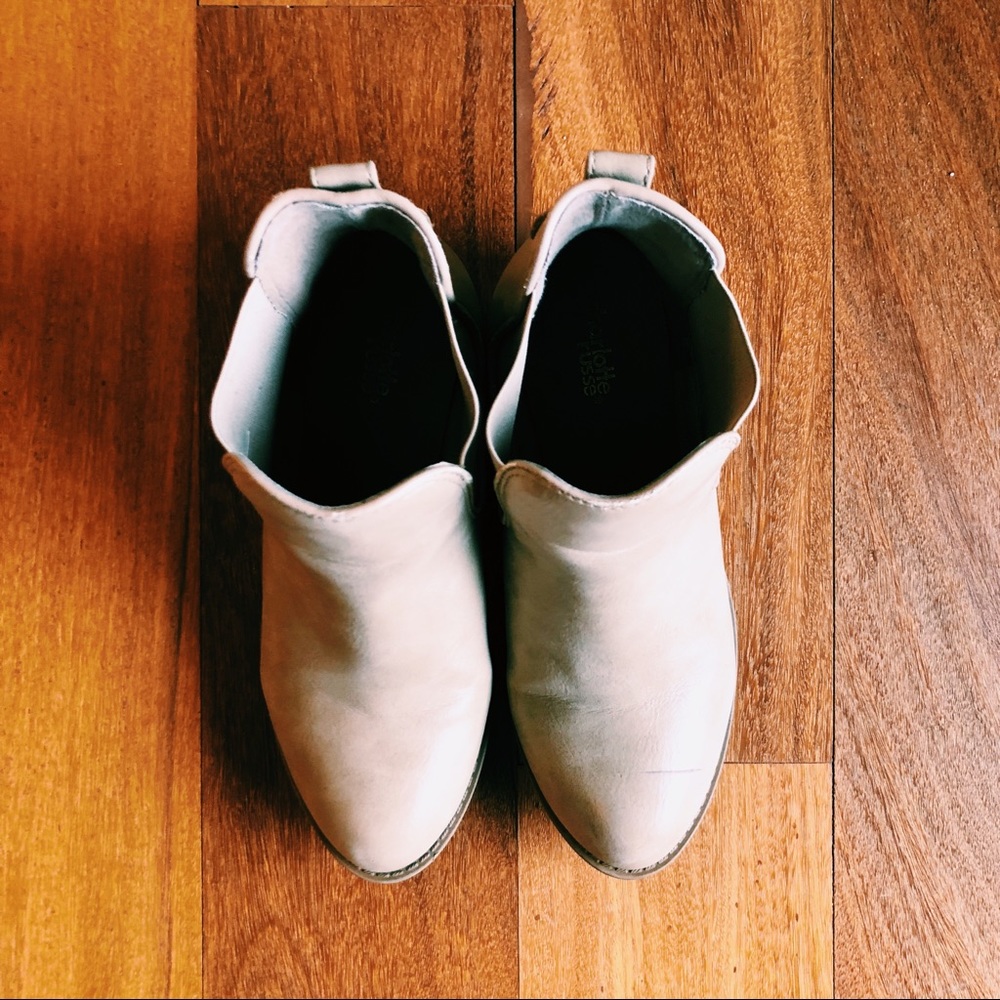 Nude Low-Heel Booties - Picture 2 of 4